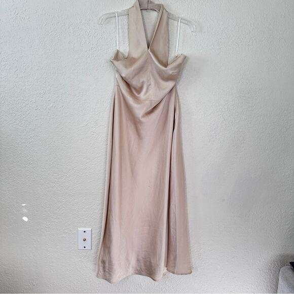 Park & Fifth Cooper Dress In Champagne Large - Picture 2 of 8